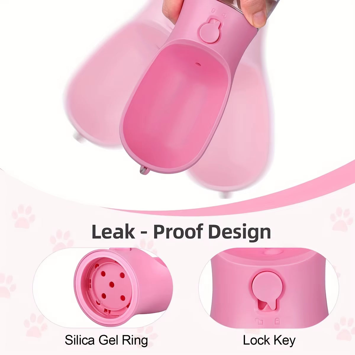 Botella Portátil para Mascotas con Dispensador de Agua y Comida